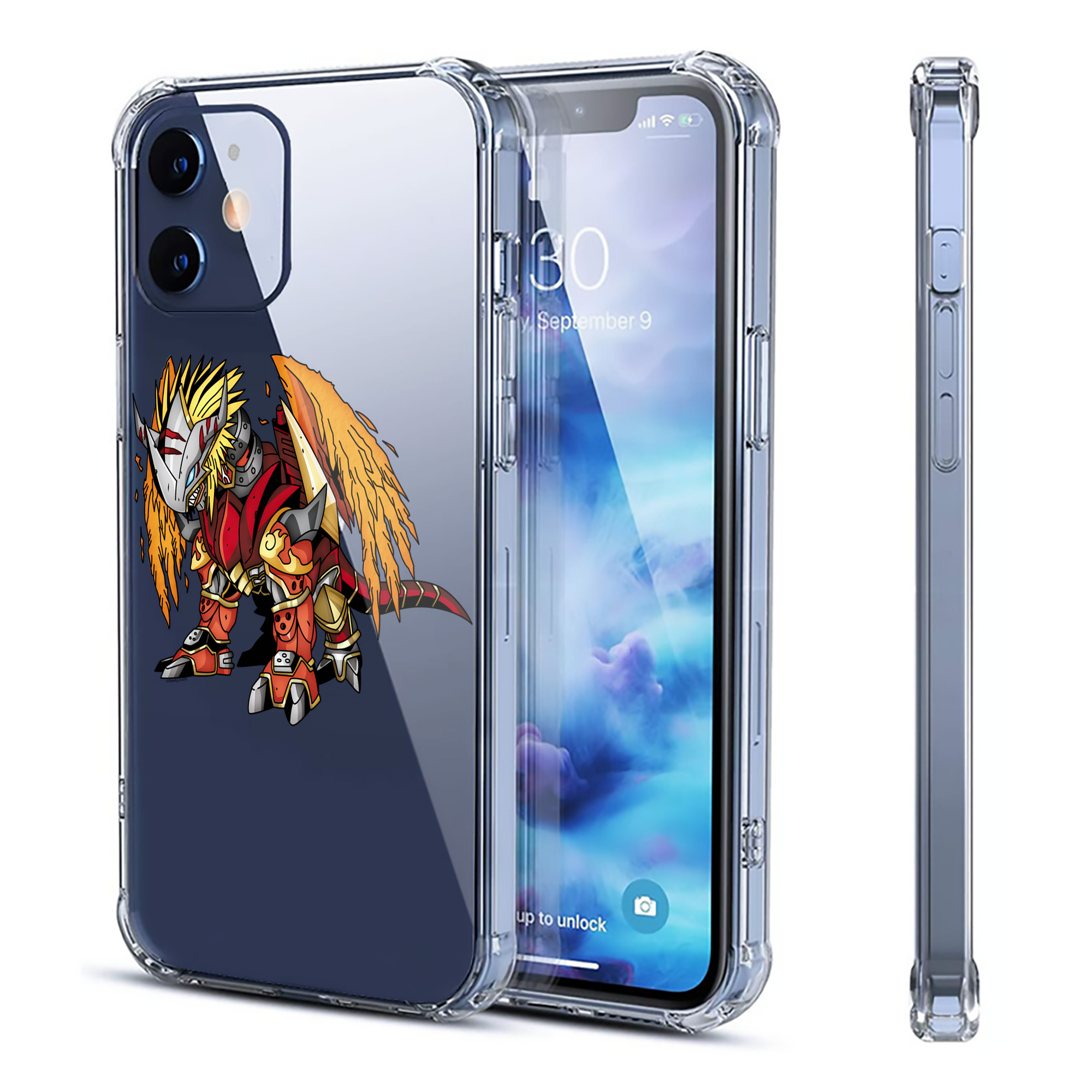 （画像用） Digimon デジタルモンスター/デジモン 【iPhone 12シリーズ対応】透明スマホケース（クリアソフトケース）